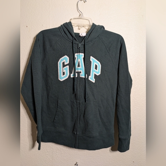 GAP Green Zip-Up Hoodie Size Small Pre-owned - Picture 2 of 8